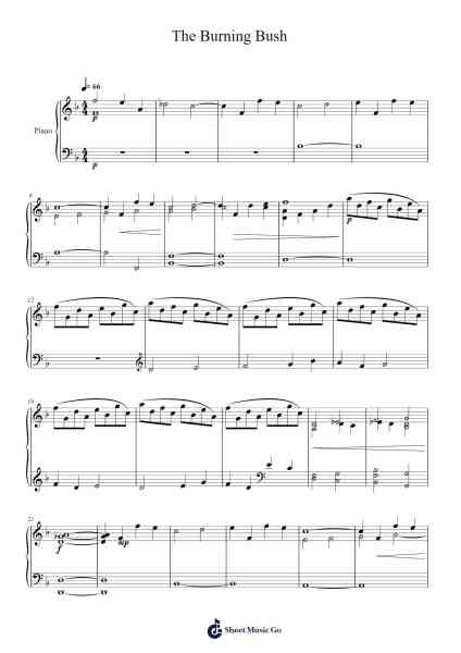 The Burning Bush - The Prince Of Egypt Sheet Music by Hans Zimmer-Arr.Charnal Tayward