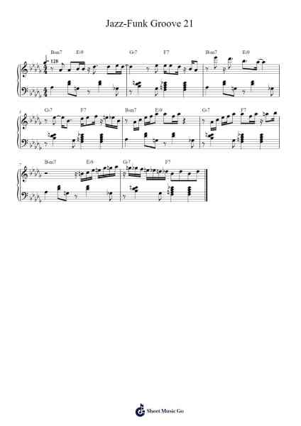 Jazz-Funk Groove 21 Sheet Music by Andrew D. Gordon-Arr.Carrnie