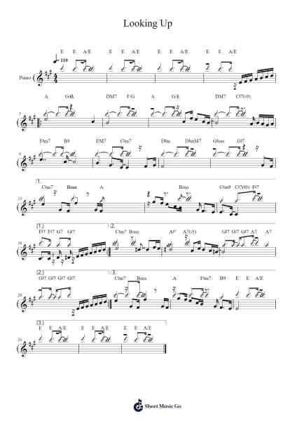 Looking Up Sheet Music by Michel Petrucciani-Arr.Joanbar Crichniel