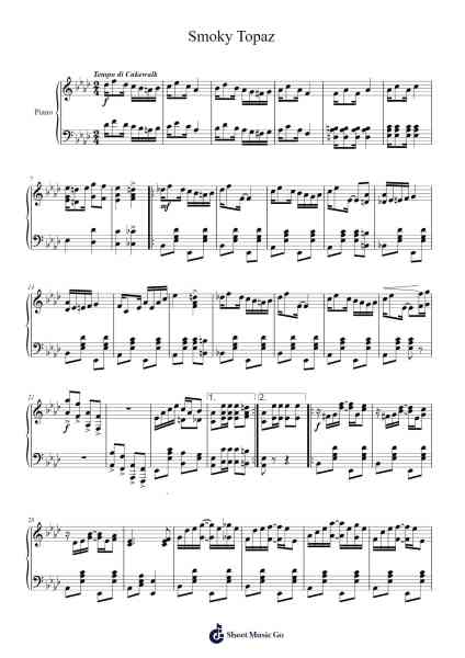 Smoky Topaz Sheet Music by Grace M. Bolen-Arr.Glalain Borhys