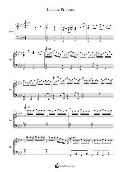 Lunatic Princess Sheet Music by Penrian-Arr.Clarjudd