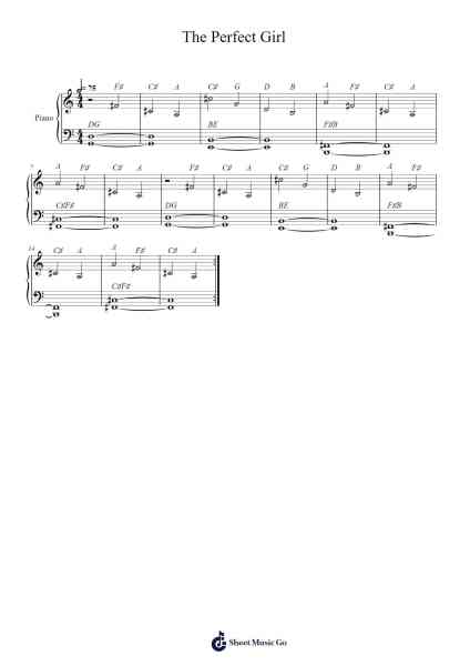The Perfect Girl Sheet Music by Mareux-Arr.Hemike Allain