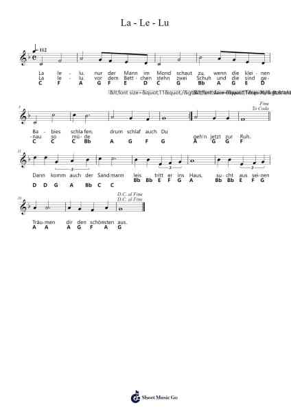 La - Le - Lu Sheet Music by Heino Gaze-Arr.Cleflower Turcah