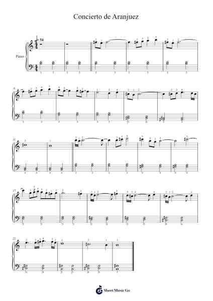 Concierto de Aranjuez Sheet Music by Joaquín Rodrigo-Arr.Zangline
