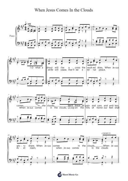 When Jesus Comes In the Clouds Sheet Music by Alan Frazier-Arr.Blyxine Cojane
