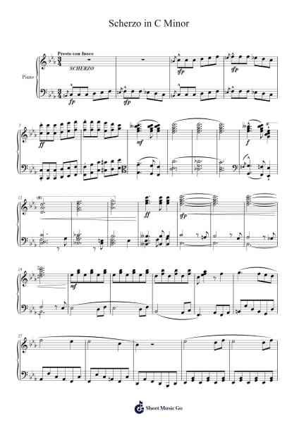 Scherzo in C Minor Sheet Music by Kade Manderville-Arr.Ribloor