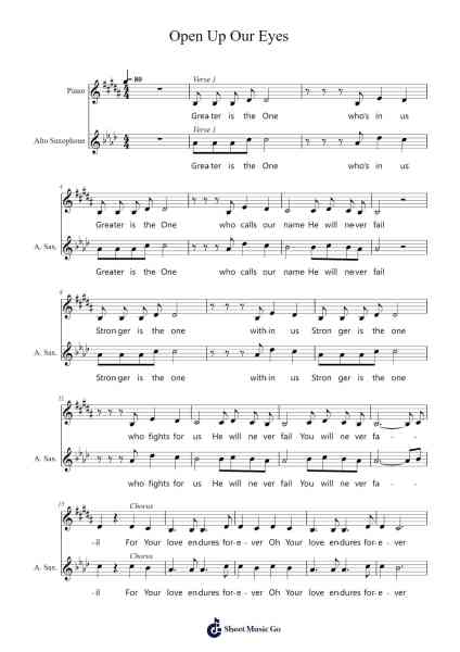 Open Up Our Eyes Sheet Music by -Arr.Bardthea Faylotte