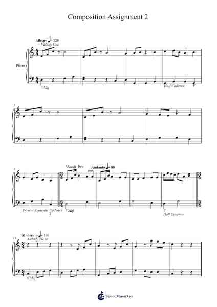 Composition Assignment 2 Sheet Music by Nico Jo-Arr.Clarknence