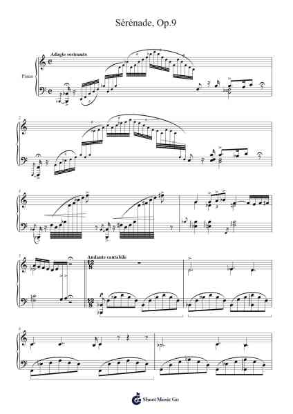 Sérénade, Op.9 Sheet Music by Alexandre Édouard Goria-Arr.Brownegill Orbel