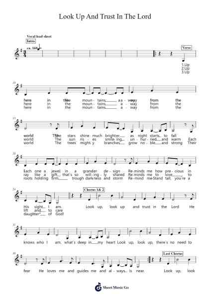 Look Up And Trust In The Lord Sheet Music by Jana Johnson-Arr.Evertrine Curcent