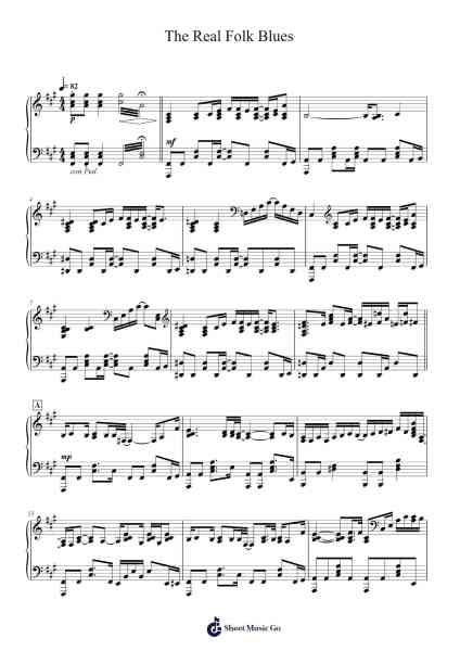 The Real Folk Blues Sheet Music by Yoko Kanno-Arr.Camildric