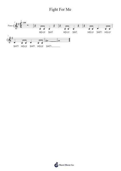 Fight For Me Sheet Music by Heathers-Arr.Souyet Jamesnolds