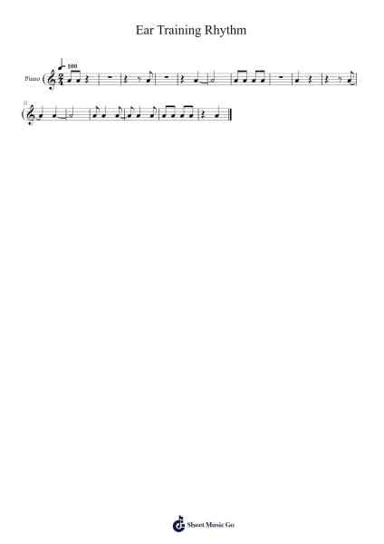Ear Training Rhythm Sheet Music by x4ybkcxtry-Arr.Francestiane