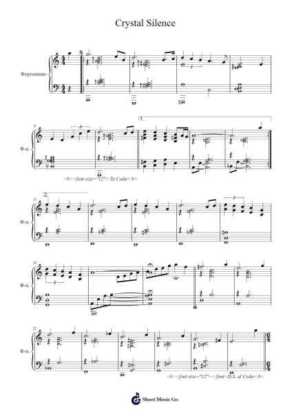 Crystal Silence Sheet Music by Chick Corea-Arr.Roxanses Newmorse