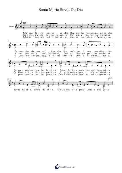 Santa Maria Strela Do Dia Sheet Music by John Thompson's-Arr.Thorncliff