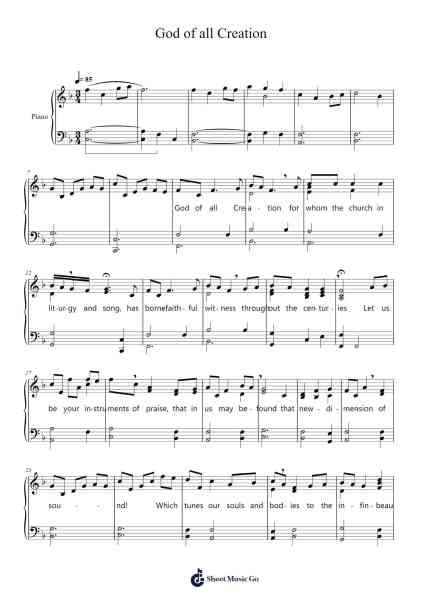 God of all Creation Sheet Music by Orfunk Grocroft-Arr.Hawhe