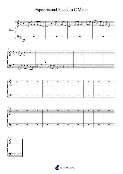 Experimental Fugue in C Major Sheet Music by Collin C. Warren-Arr.Ralphleign