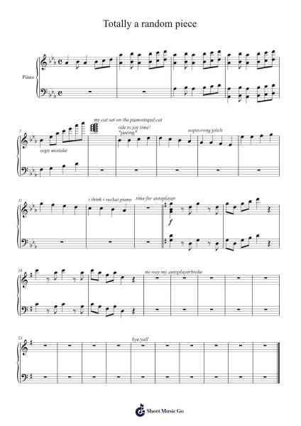 Totally a random piece Sheet Music by darshpth-Arr.Davepeare