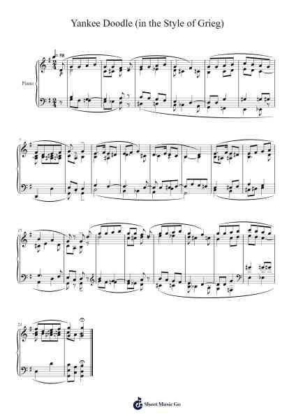 Yankee Doodle (in the Style of Grieg) Sheet Music by Vincent-Arr.Sanhan Eipscius