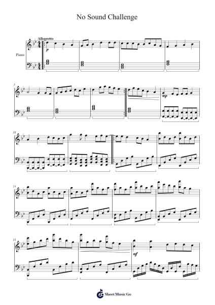No Sound Challenge Sheet Music by Egsel-Arr.Ronbard