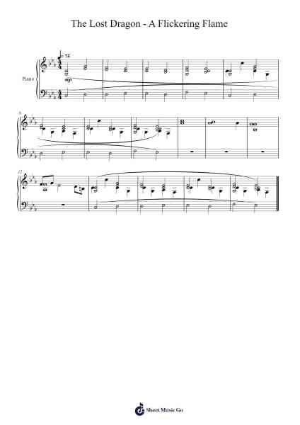 The Lost Dragon - A Flickering Flame Sheet Music by MulfoK-Arr.Norgiles