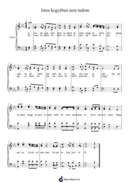 Isten kegyében nem tudom Sheet Music by -Arr.Graril