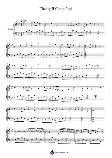 Theory II Comp Proj Sheet Music by Donovan Blackburn-Arr.Shirnett