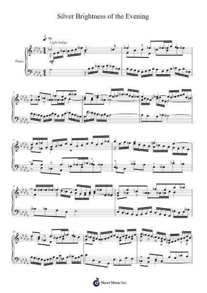 Silver Brightness of the Evening Sheet Music by Toursbur-Arr.Cashlyle Windnix