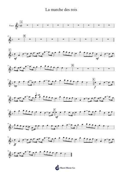 La marche des rois Sheet Music by undefined-Arr.Sherrah Birroll