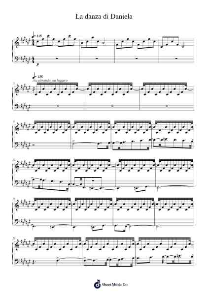 La danza di Daniela Sheet Music by Antonio Mura-Arr.Totience Queesom