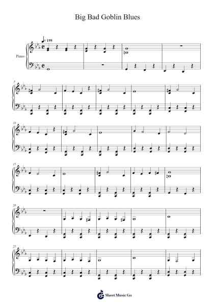 Big Bad Goblin Blues Sheet Music by Gilbert DeBenedetti-Arr.Ellyle Hunrhys