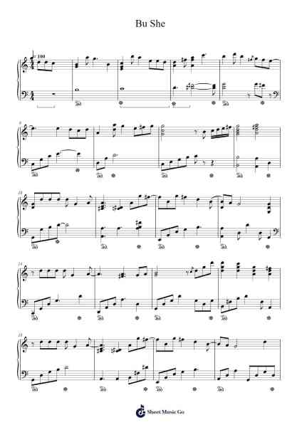 Bu She Sheet Music by Lala Hsu-Arr.Sijeff