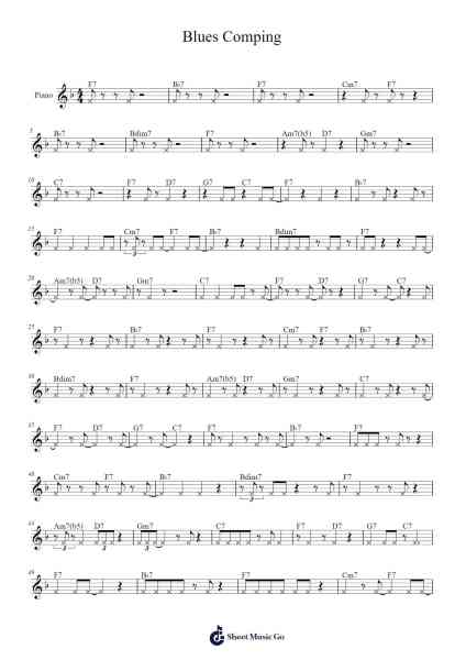 Blues Comping Sheet Music by undefined-Arr.Orence