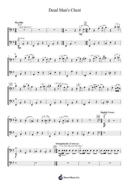 Dead Man's Chest Sheet Music by Hans Zimmer-Arr.Payyule