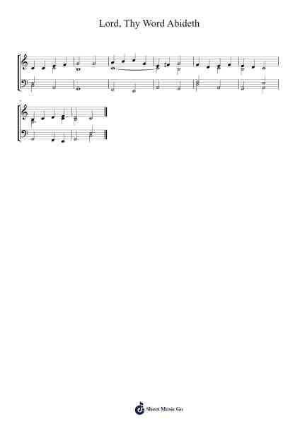 Lord, Thy Word Abideth Sheet Music by WH Monk-Arr.Rydiah