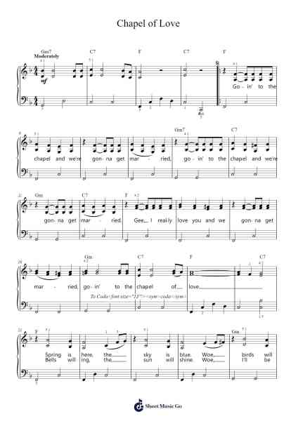 Chapel of Love Sheet Music by The Crystals-Arr.Steyule Lanceac
