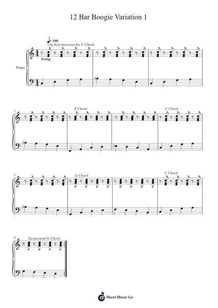 12 Bar Boogie Variation 1 Sheet Music by Misc Traditional-Arr.Payrusk