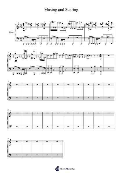 Musing and Scoring Sheet Music by Steve Bassett-Arr.Jonqy Keyreed