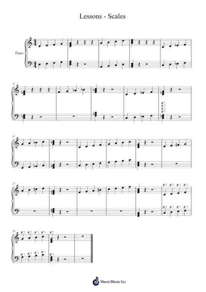 Lessons - Scales Sheet Music by Lessons - Scales-Arr.Terlew Trislouis