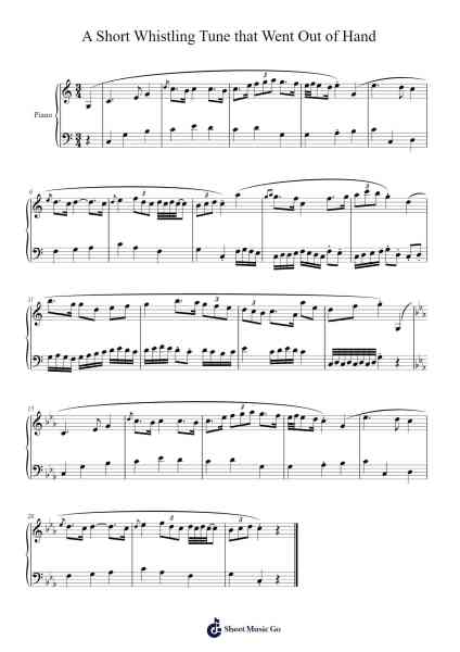 A Short Whistling Tune that Went Out of Hand Sheet Music by undefined-Arr.Aumeo Glennrine