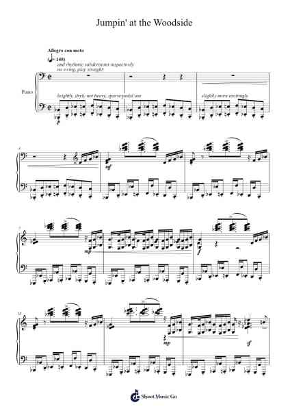 Jumpin' at the Woodside Sheet Music by Count Basie-Arr.Thotus