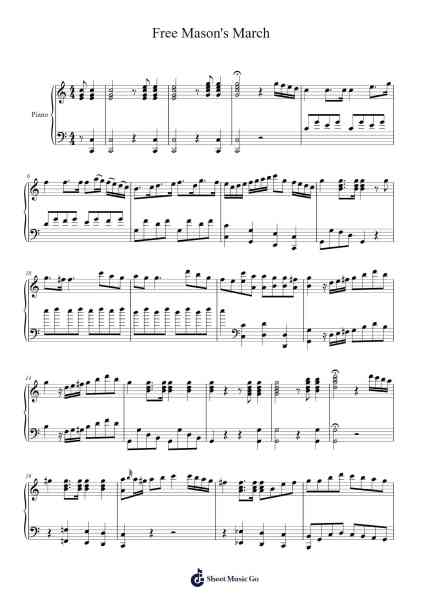 Free Mason's March Sheet Music by Mr. Dubois-Arr.Make