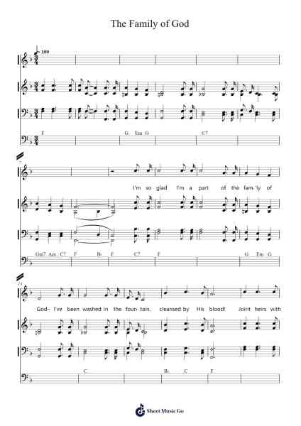 The Family of God Sheet Music by William J. Gaither-Arr.Vioo'neil