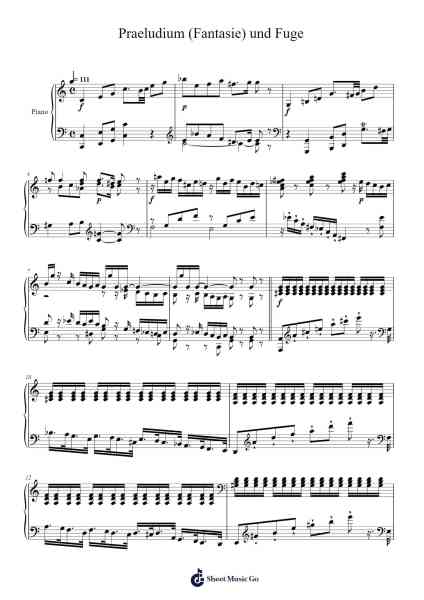 Praeludium (Fantasie) und Fuge Sheet Music by Wolfgang Amadeus Mozart-Arr.Barthart Aswat