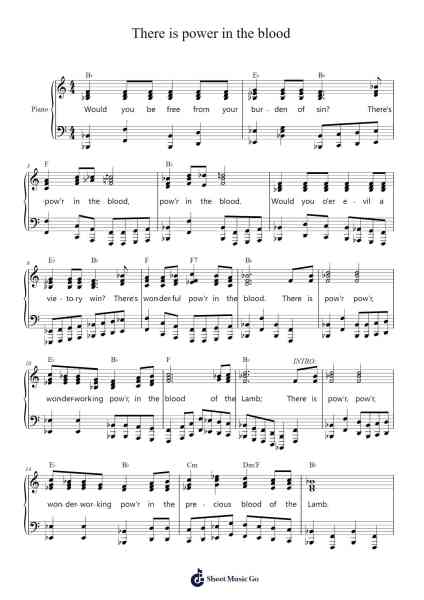 There Is Power in the Blood Sheet Music by Lewis E. Jones-Arr.Campnah