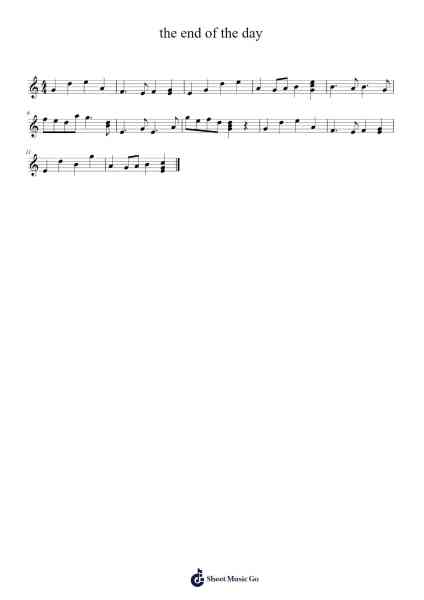 the end of the day Sheet Music by Unknown author-Arr.Eipsgold Maudman