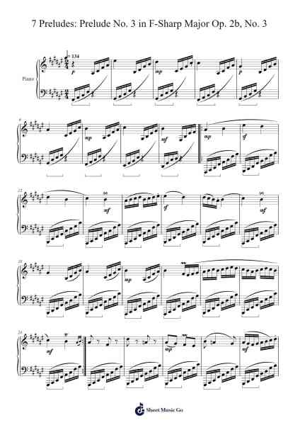Prelude No. 3 in F-Sharp Major, Op. 2b, No. 3 Sheet Music by Emile Joseph Tromp-Arr.Westier Haylay