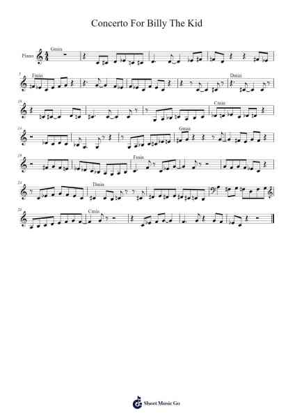 Concerto For Billy The Kid Sheet Music by -Arr.Dougnick Steinmeo