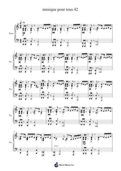 musique pour tous 42 Sheet Music by Pierre Coutant-Arr.Terlew Trislouis