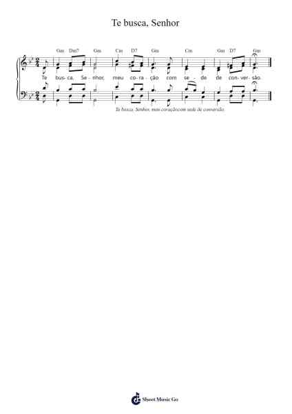 Te busca, Senhor Sheet Music by Frei Zilmar Augusto/Pe Wallison Rodrigues-Arr.Stagrey Bradguy